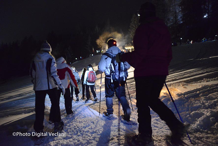 Caspo Gustando: ciaspolando sulla neve di ponte di legno